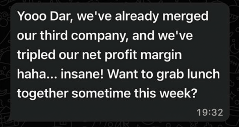 Client message about working with Størmson