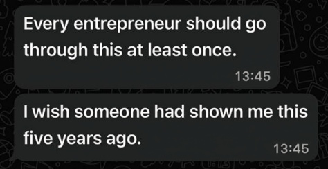 Client message about working with Størmson