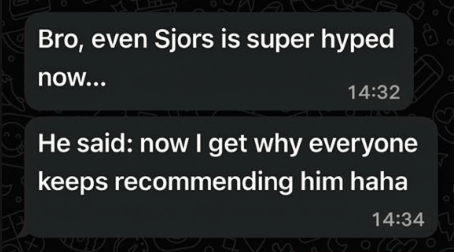 Client message about working with Størmson